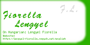 fiorella lengyel business card